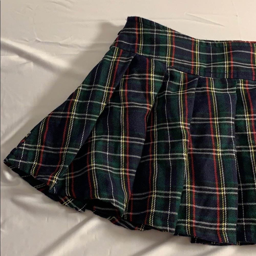 Plaid Mini Skirt .